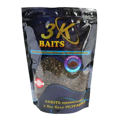 Прикорм 3K Baits Конопля Natural 0.4 кг