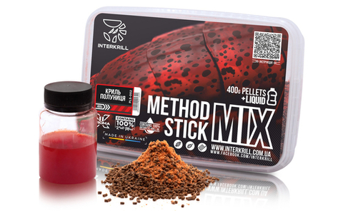 Пеллетс INTERKRILL Method Stick Mix Криль-Полуниця 400г