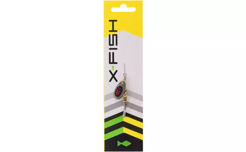  Блешня X-Fish Dark Side №4 9.5g Nikel black orange