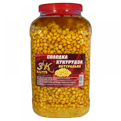 Прикорм 3-K Baits зерновий Мікс Солодка кукурудза (натуральна), 5л