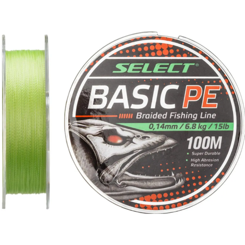 Шнур Select Basic PE Light Green 100m 0.18mm 22lb/9.9kg
