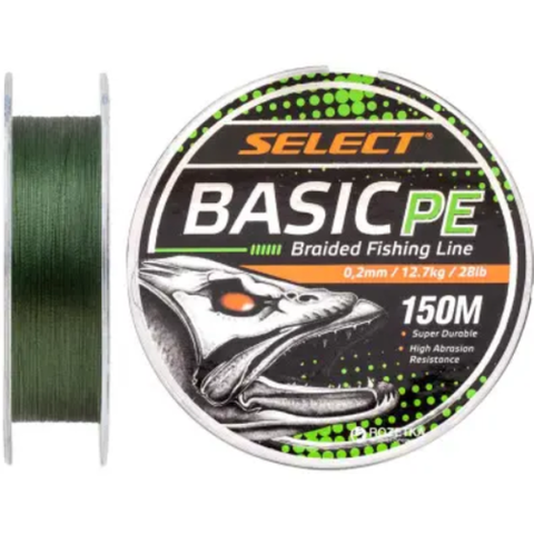Шнур Select Basic PE Green 150m 0.14mm 15lb/6.8kg