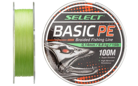 Шнур Select Basic PE 150m light green 0.22mm 30LB / 13.6kg
