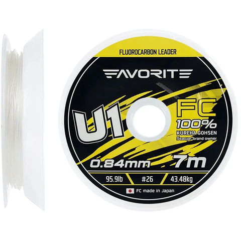 Флюорокарбон FAVORITE U1 FC 7m #26/0.84mm 95.9lb/43.48kg