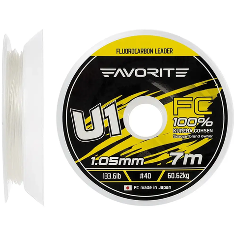 Флюорокарбон FAVORITE U1 FC 7 м #40/1.05 мм 133.6lb/60.62kg 