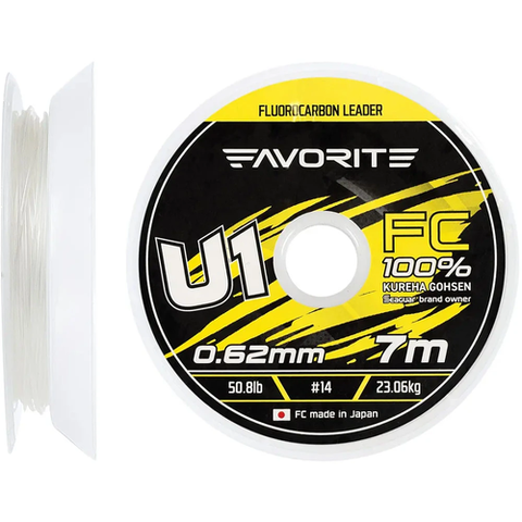 Флюорокарбон FAVORITE U1 FC 7m #14/0.62mm 50.8lb/23.06kg 