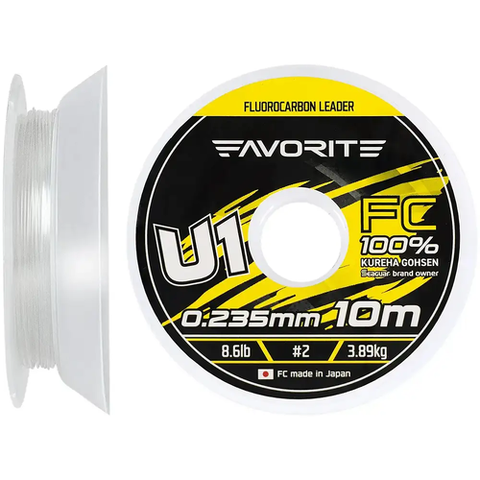 Флюорокарбон Favorite U1 FC 10m #4.0/0.33mm 16.0lb/7.25kg
