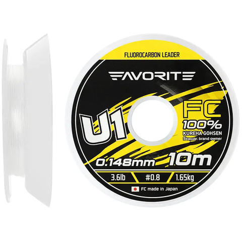 Флюорокарбон FAVORITE U1 FC 10м #0.8/0.148 мм 3.6lb/1.65kg