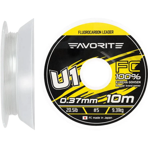 Флюорокарбон FAVORITE U1 FC 10m #5.0 0.37mm 20.5lb 9.31kg