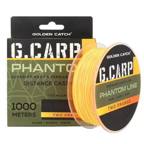 Леска Golden Catch G.Carp Phantom Line 1000м Two Orange 0.32 mm 6.3 kg