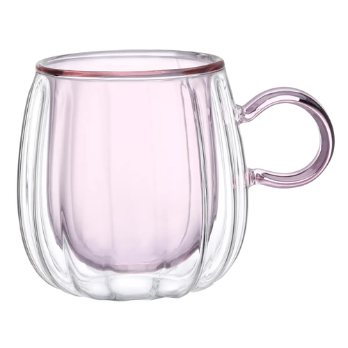 Набір чашок VT-5315-240 CUT PINK з подвійним дном 2 шт. 240мл Vittora
