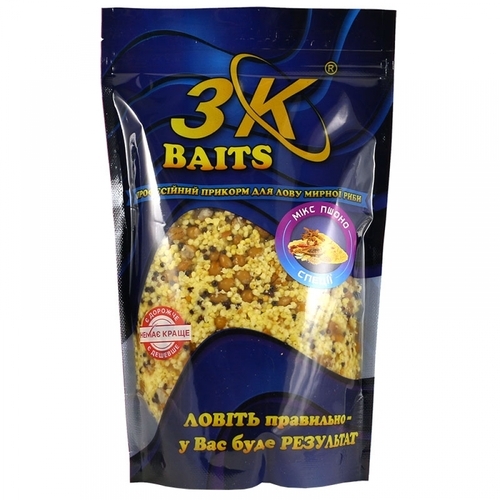 Прикорм 3K Baits зерновий мікс Пшоно(спеції) 500г