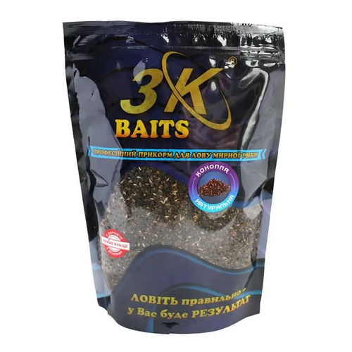Прикорм 3K Baits Конопля Natural 0.4 кг