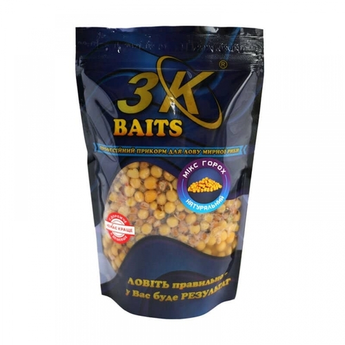 Прикорм 3K Baits зерновий мікс Горох(натуральний) 500г