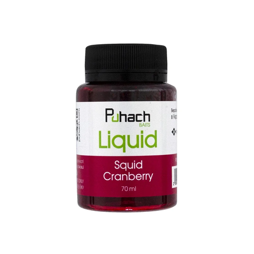 Puhach Baits Liquid 70 ml – Squid Cranberry (Кальмар/Журавлина)