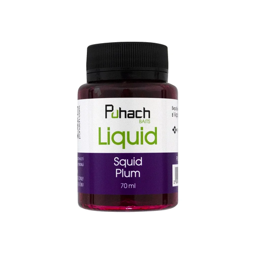 Puhach Baits Liquid 70 ml – Squid Plum (Кальмар/Слива)