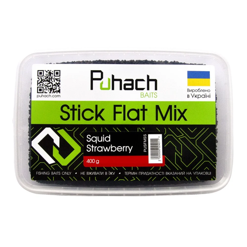 Puhach Baits Stick Flat Mix – Squid Strawberry (Кальмар/Полуниця)
