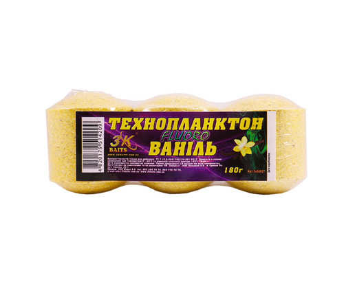 Технопланктон 3K Baits Fluoro ваніль 180 г