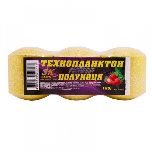 Технопланктон 3K Baits Fluoro полуниця 180 г