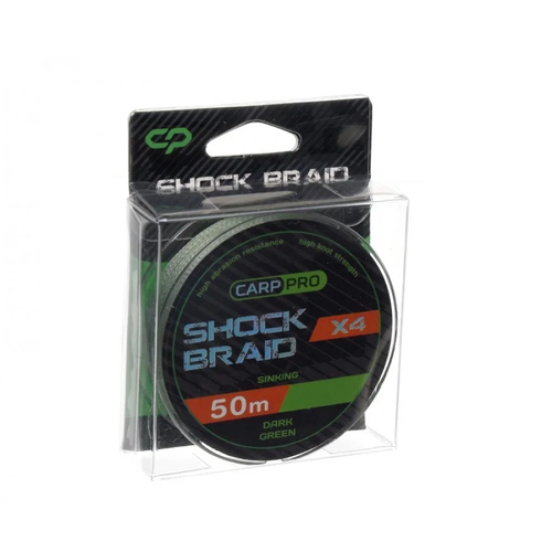 Шок-лідер Carp Pro Shock Braid PE X4 0.16мм 25м ЗЕЛЕНИЙ