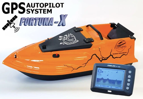 Прикормочний кораблик Фурія Фюжн з GPS (Fortuna-X) та Toslon TF300