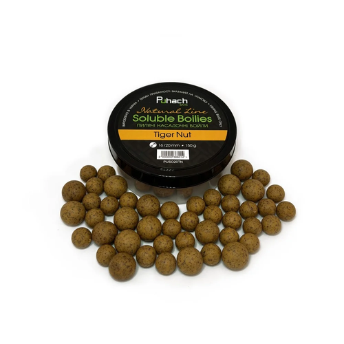Пилячі насадочні бойли Puhach Baits Natural Line Soluble Boilies 16/20 mm - Tiger Nut (Тигровий горіх)
