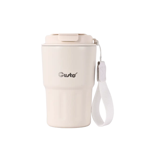 Термокружка GT123 Перерва на каву (біла) GUSTO 350 мл